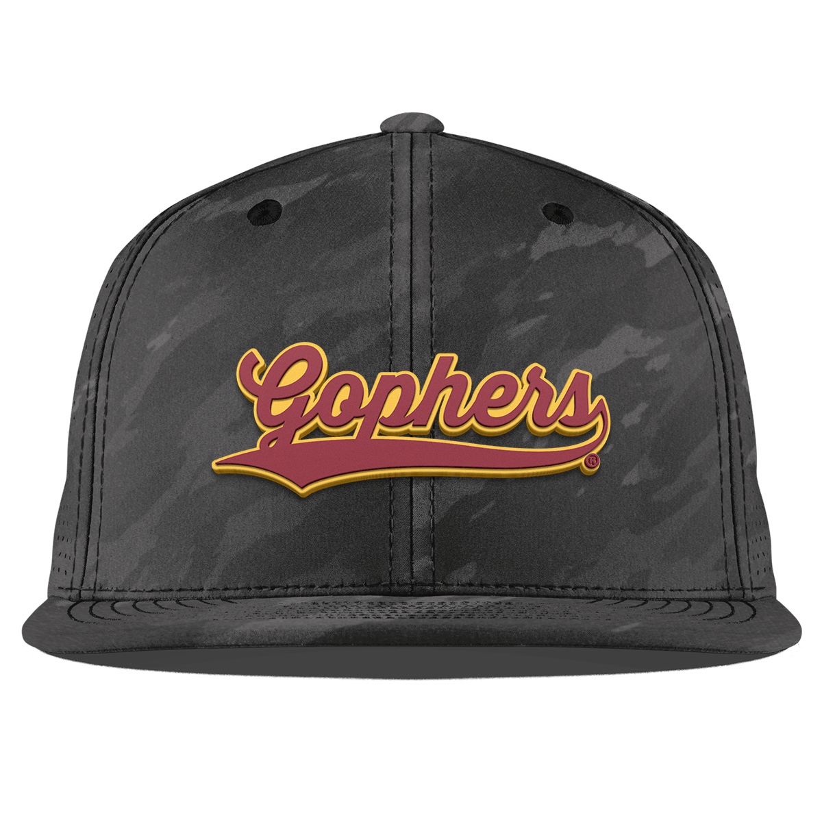 University of Minnesota "Minnesota Gophers Script" Flat Elite Charcoal Camo