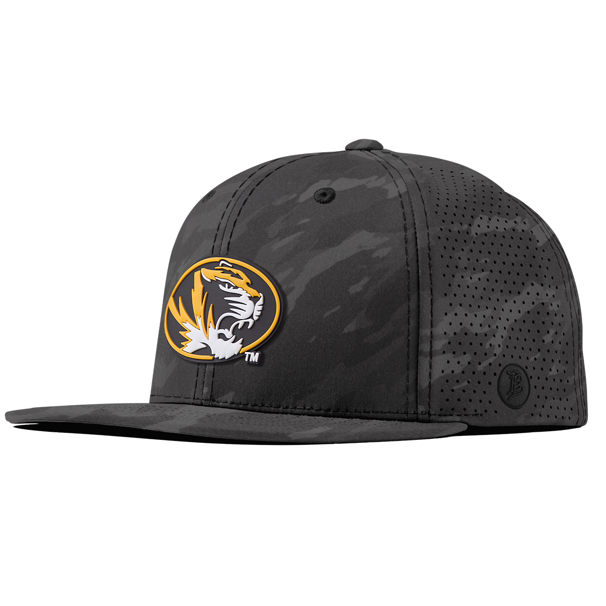 University of Missouri "Missouri Tigers Badge" Flat Elite Charcoal Camo