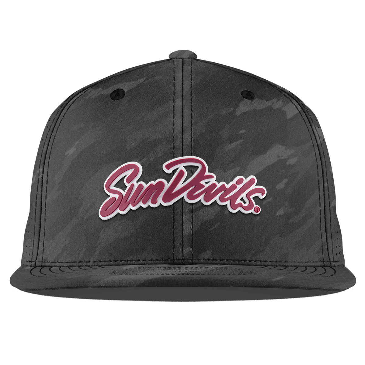 Arizona State University "Sun Devils Script" Flat Elite Charcoal Camo