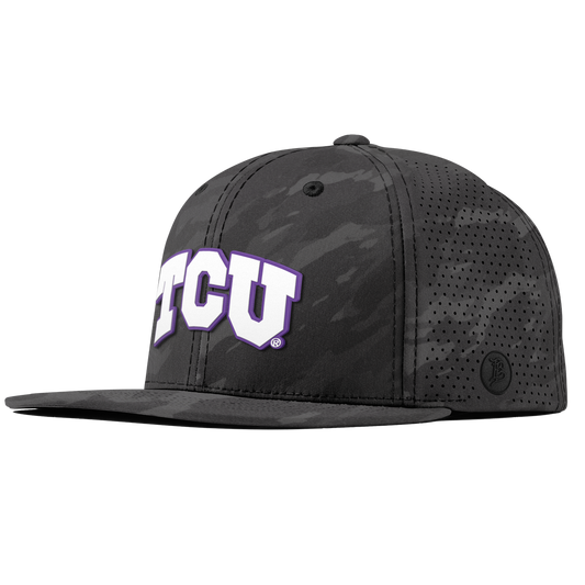 Texas Christian University "TCU Block" Flat Elite Charcoal Camo