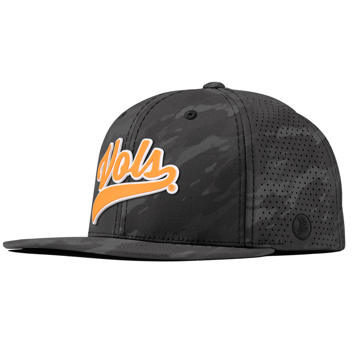 University of Tennessee "Tennessee Vols Script" Flat Elite Charcoal Camo