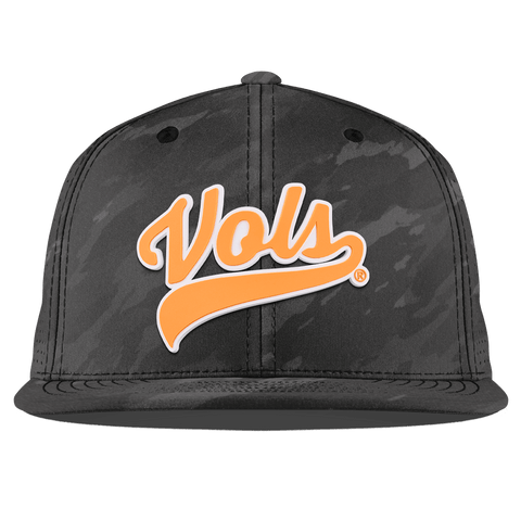University of Tennessee "Tennessee Vols Script" Flat Elite Charcoal Camo