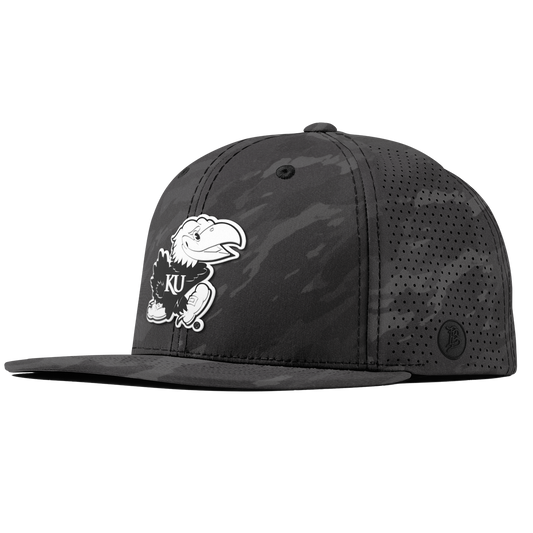 University of Kansas "Vintage Jayhawk" Flat Elite Charcoal Camo