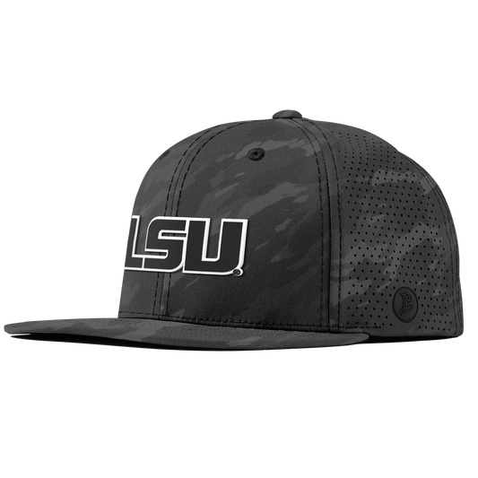 Louisiana State University "Vintage LSU Block" Flat Elite Charcoal Camo