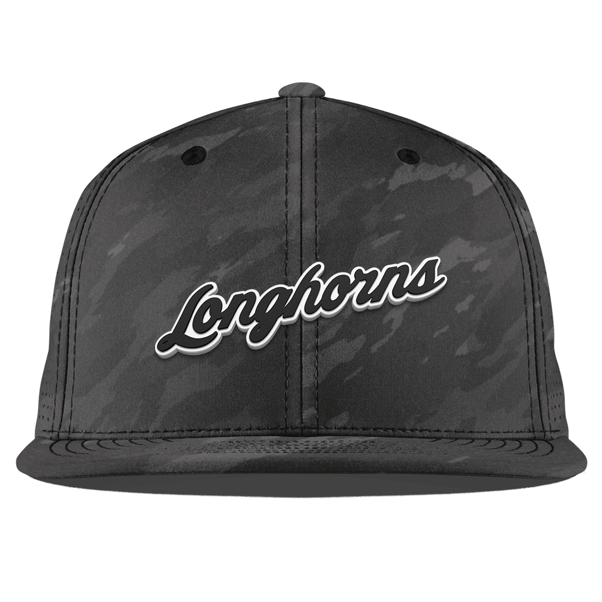 University of Texas "Vintage Texas Longhorn Script" Flat Elite Charcoal Camo