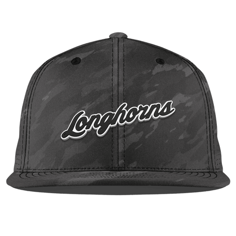 University of Texas "Vintage Texas Longhorn Script" Flat Elite Charcoal Camo