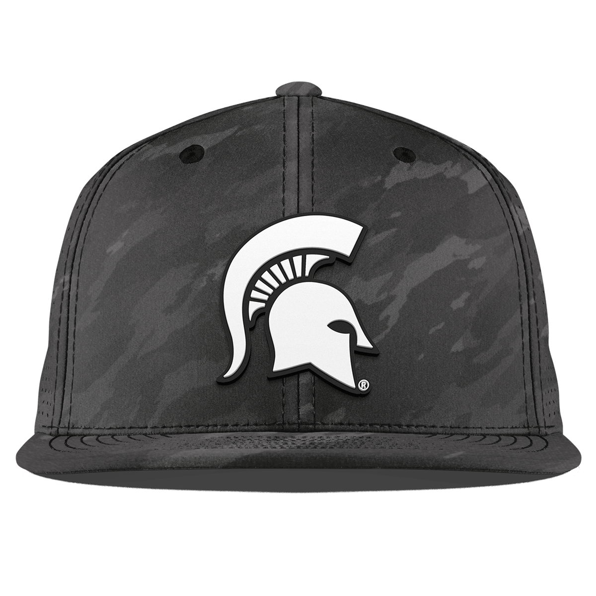 Michigan State University "Vintage MSU Team Logo" Flat Elite Charcoal Camo
