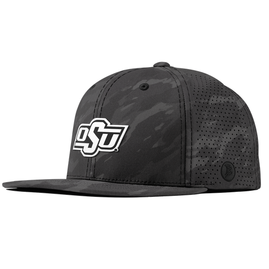 Oklahoma State University "Vintage OSU Team Logo" Flat Elite Charcoal Camo