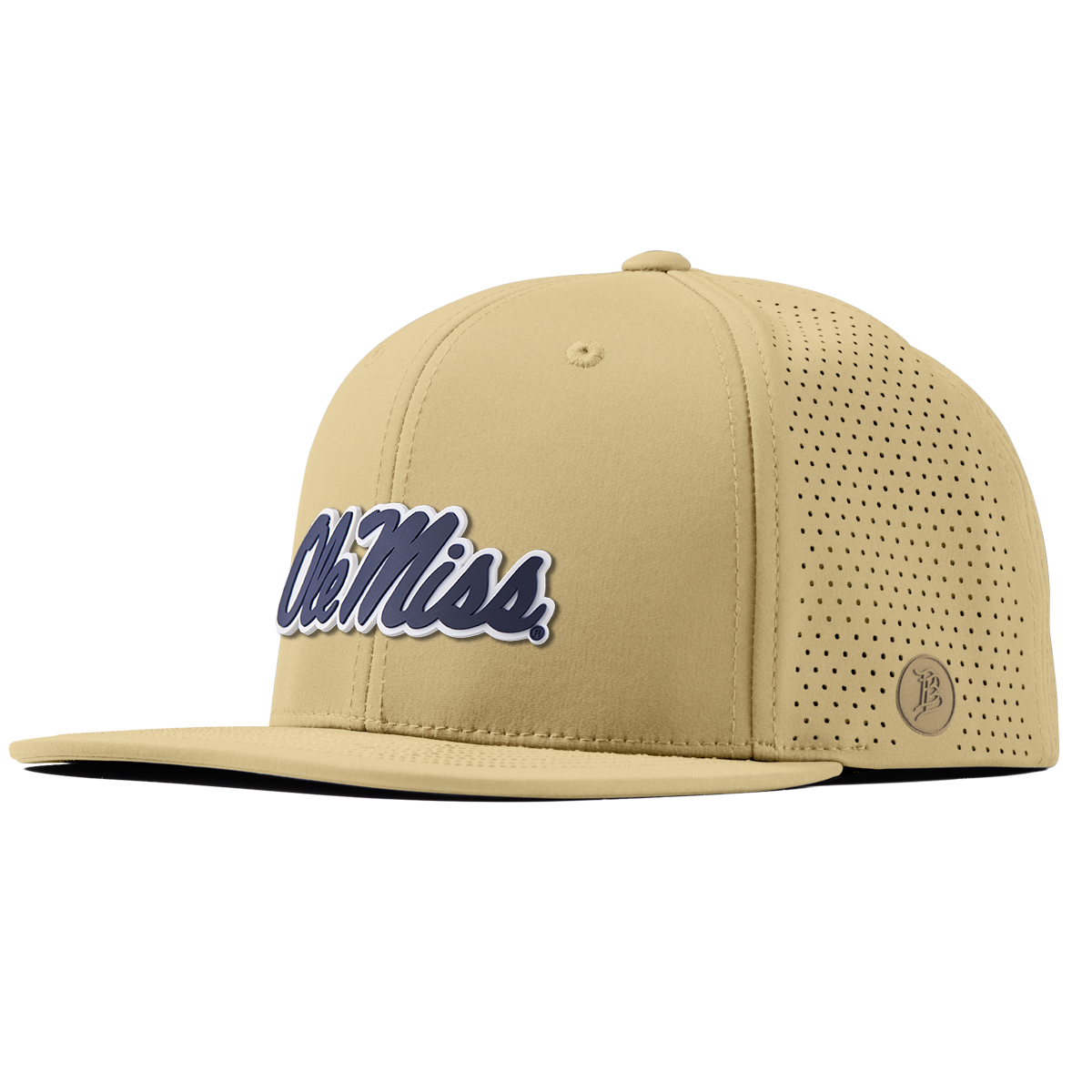 University of Mississippi "Ole Miss Navy Script" Flat Elite Desert