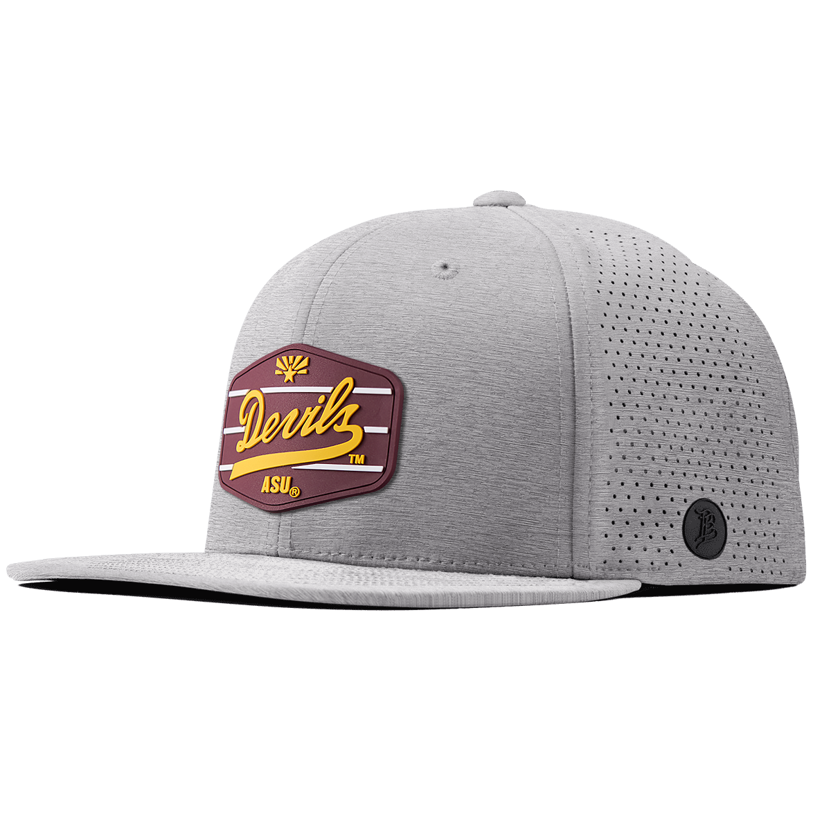 Arizona State University "ASU Devils Maroon" Flat Elite Heather Gray