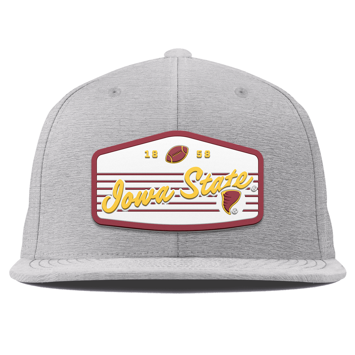 Iowa State University "Cyclones Football" Flat Elite Heather Gray