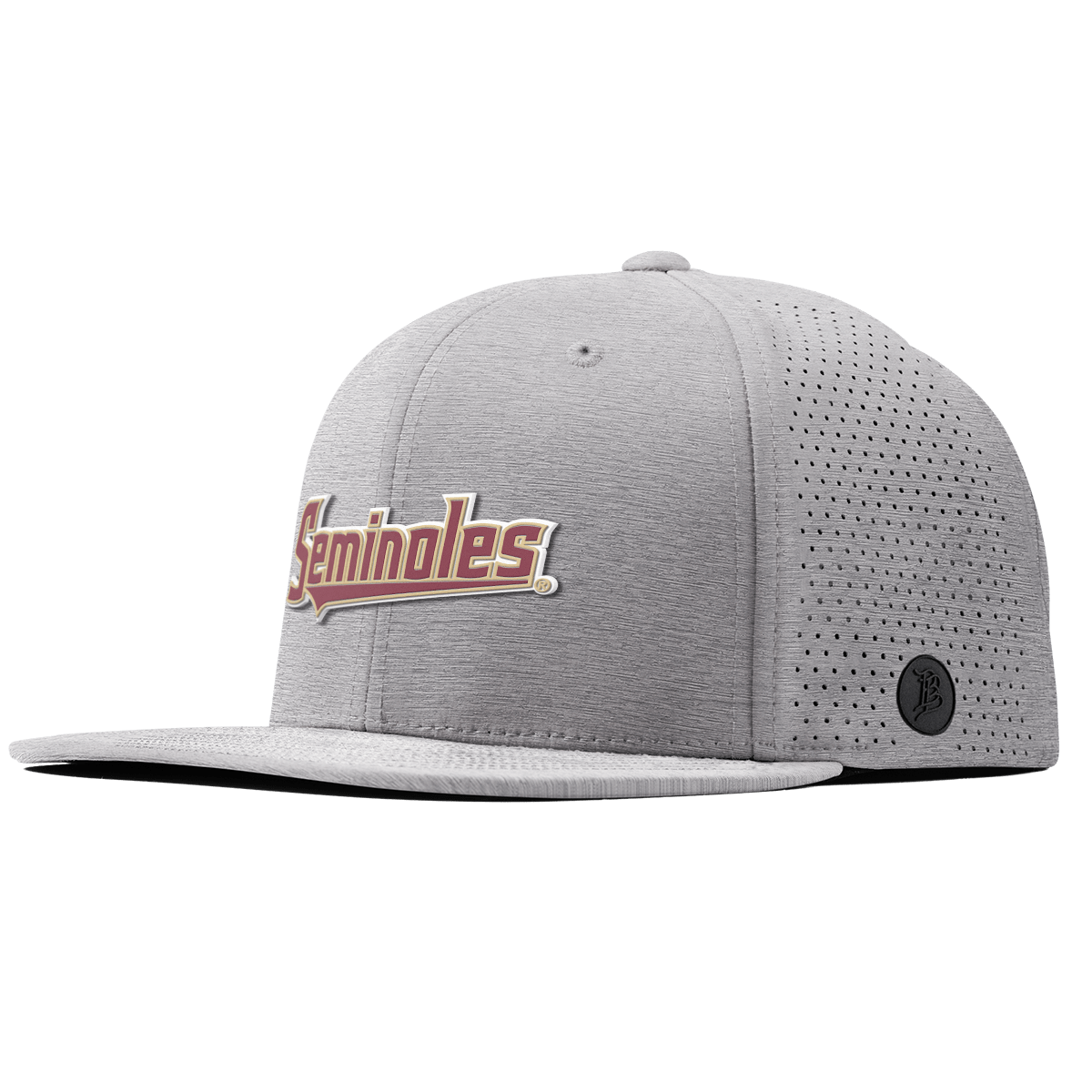 Florida State University "FSU Seminoles Block" Flat Elite Heather Gray