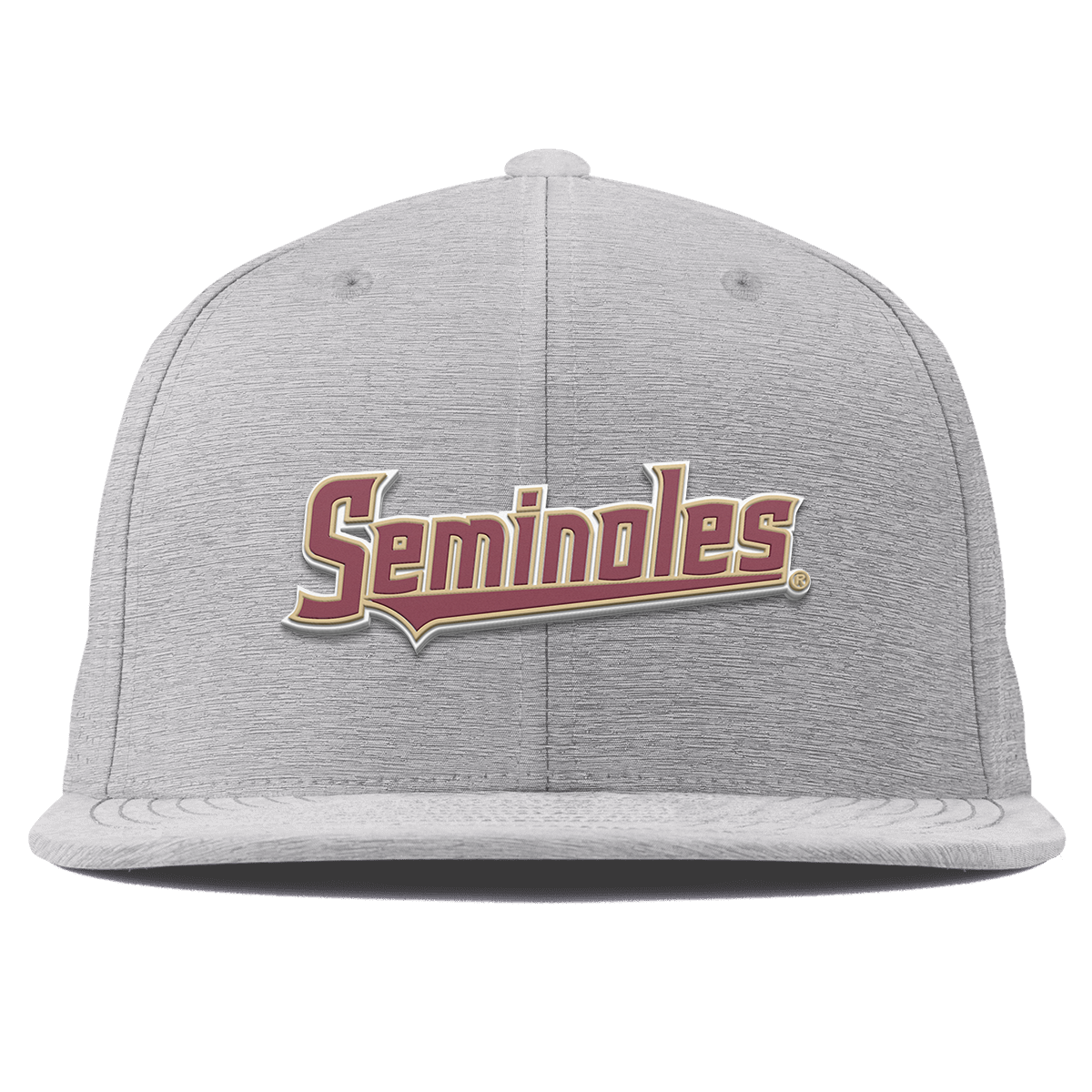 Florida State University "FSU Seminoles Block" Flat Elite Heather Gray