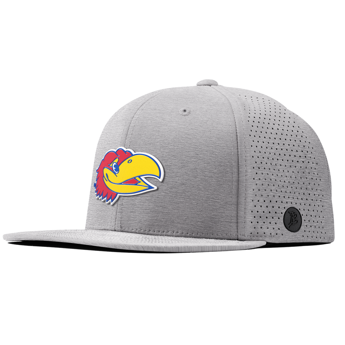 University of Kansas "KU Big Jay" Flat Elite Heather Gray