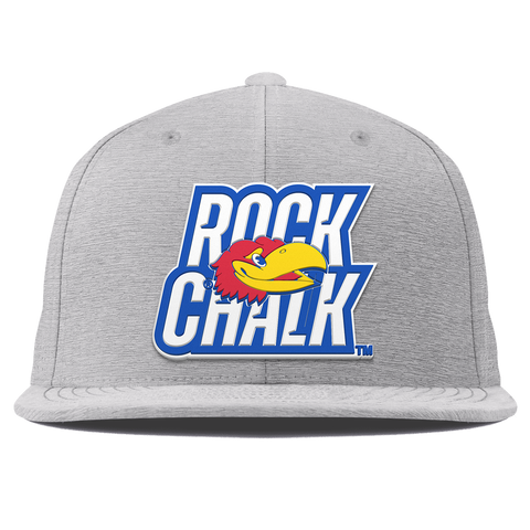 University of Kansas "Kansas Rock Chalk Block" Flat Elite Heather Gray