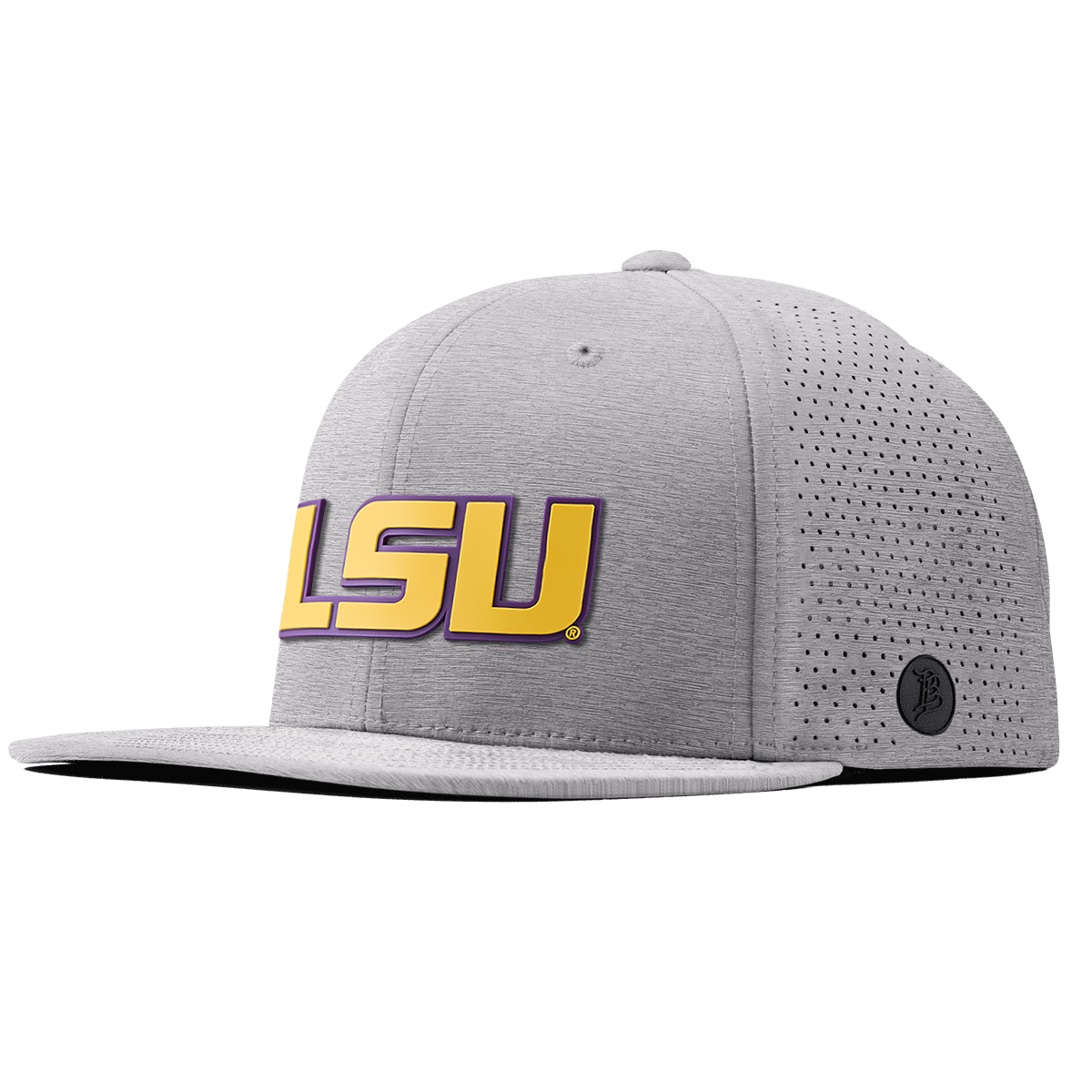 Louisiana State University "LSU Gold Block " Flat Elite Heather Gray