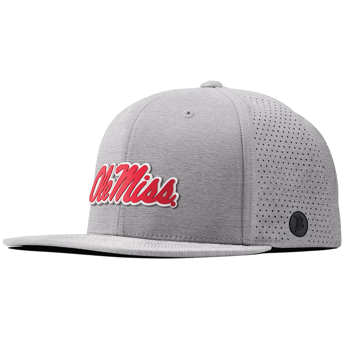 University of Mississippi "Ole Miss Crimson Script" Flat Elite Heather Gray