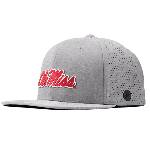 University of Mississippi "Ole Miss Crimson Script" Flat Elite Heather Gray