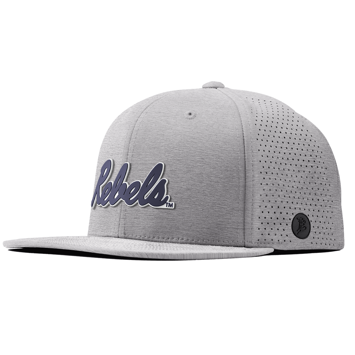 University of Mississippi "Ole Miss Navy Rebels" Flat Elite Heather Gray