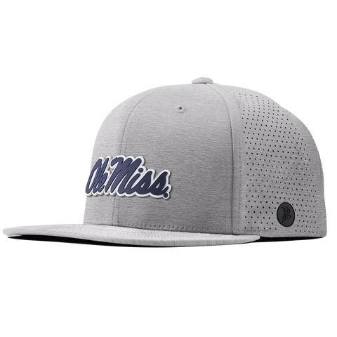 University of Mississippi "Ole Miss Navy Script" Flat Elite Heather Gray