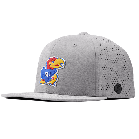 University of Kansas "Rock Chalk Jayhawk" Flat Elite Heather Gray