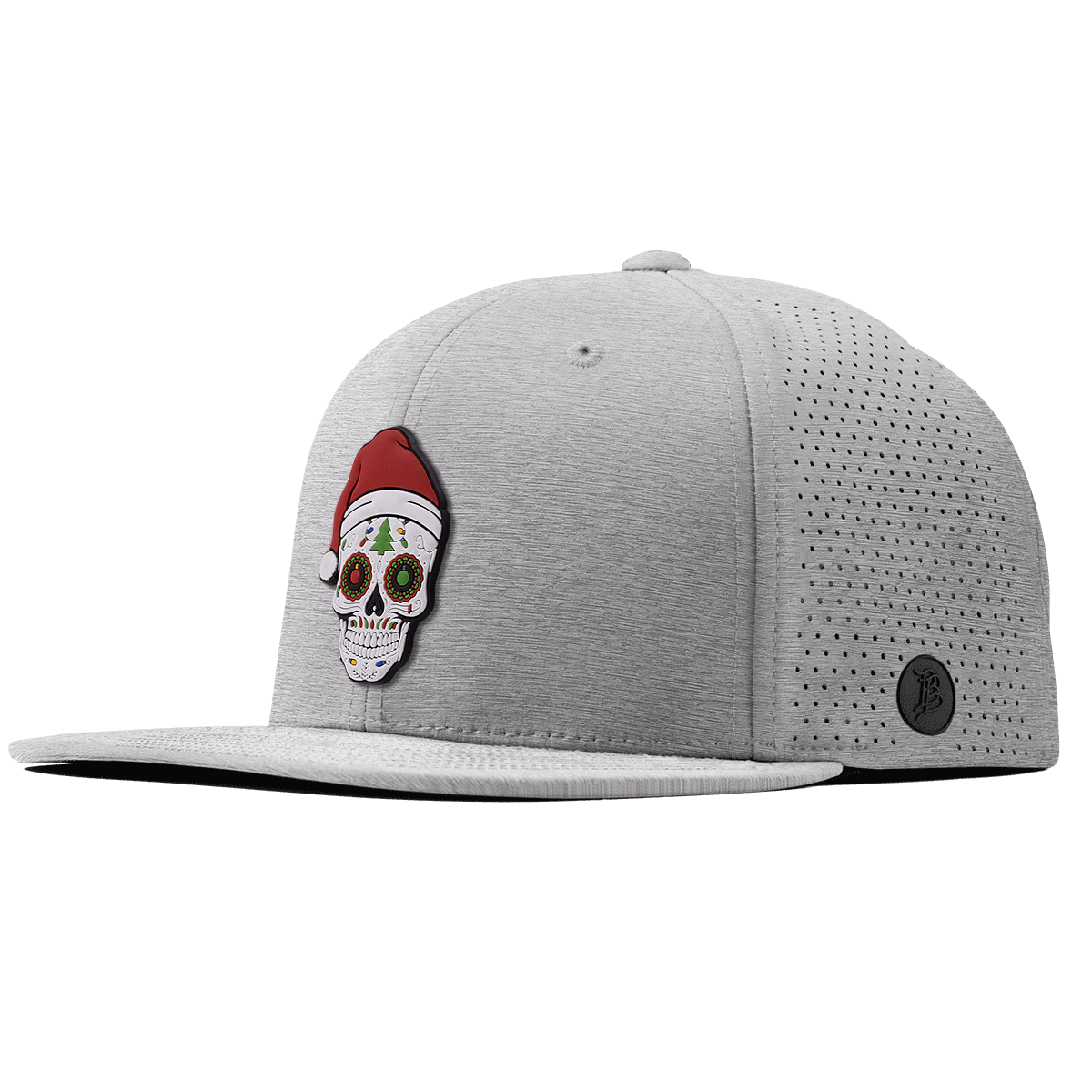 Santa Skull PVC Flat Elite Heather Gray