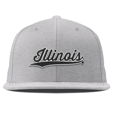 University of Illinois "Vintage Illinois Script" Flat Elite Heather Gray
