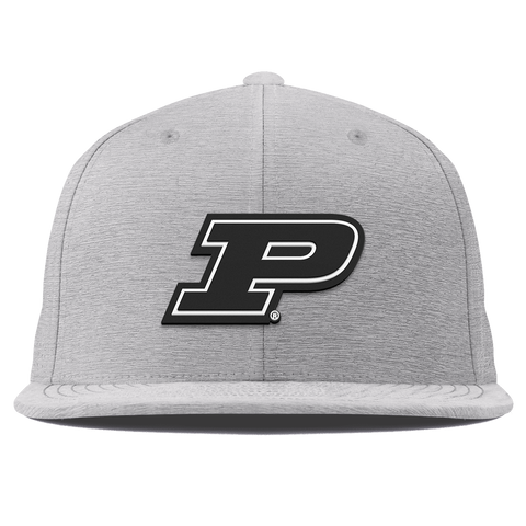 Purdue University "Vintage Purdue Team Logo" Flat Elite Heather Gray