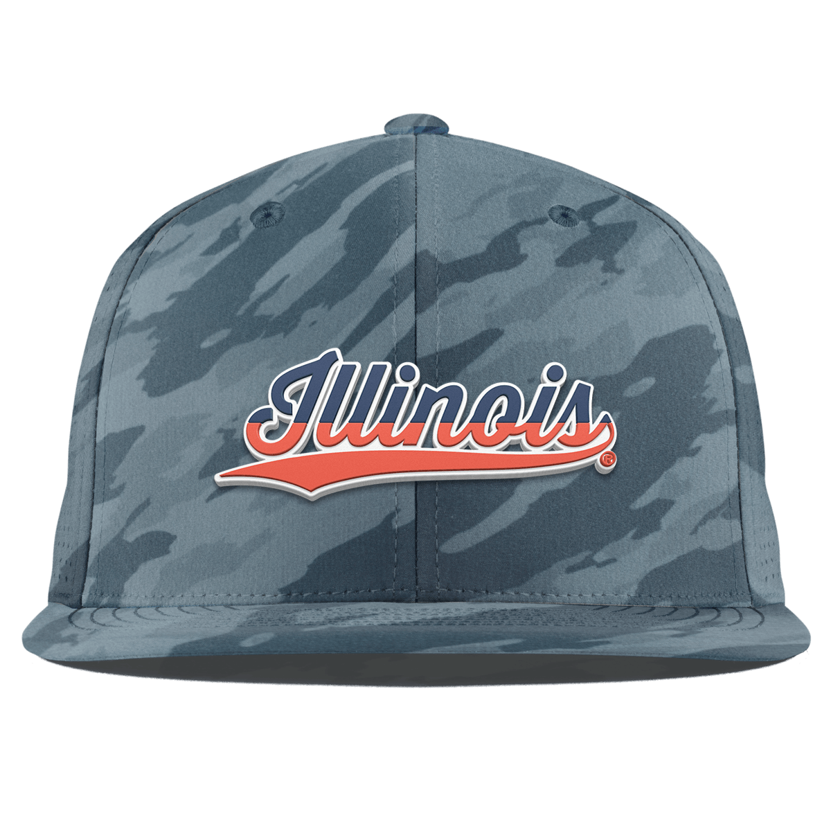 University of Illinois "Illinois Script" Flat Elite Marine Camo