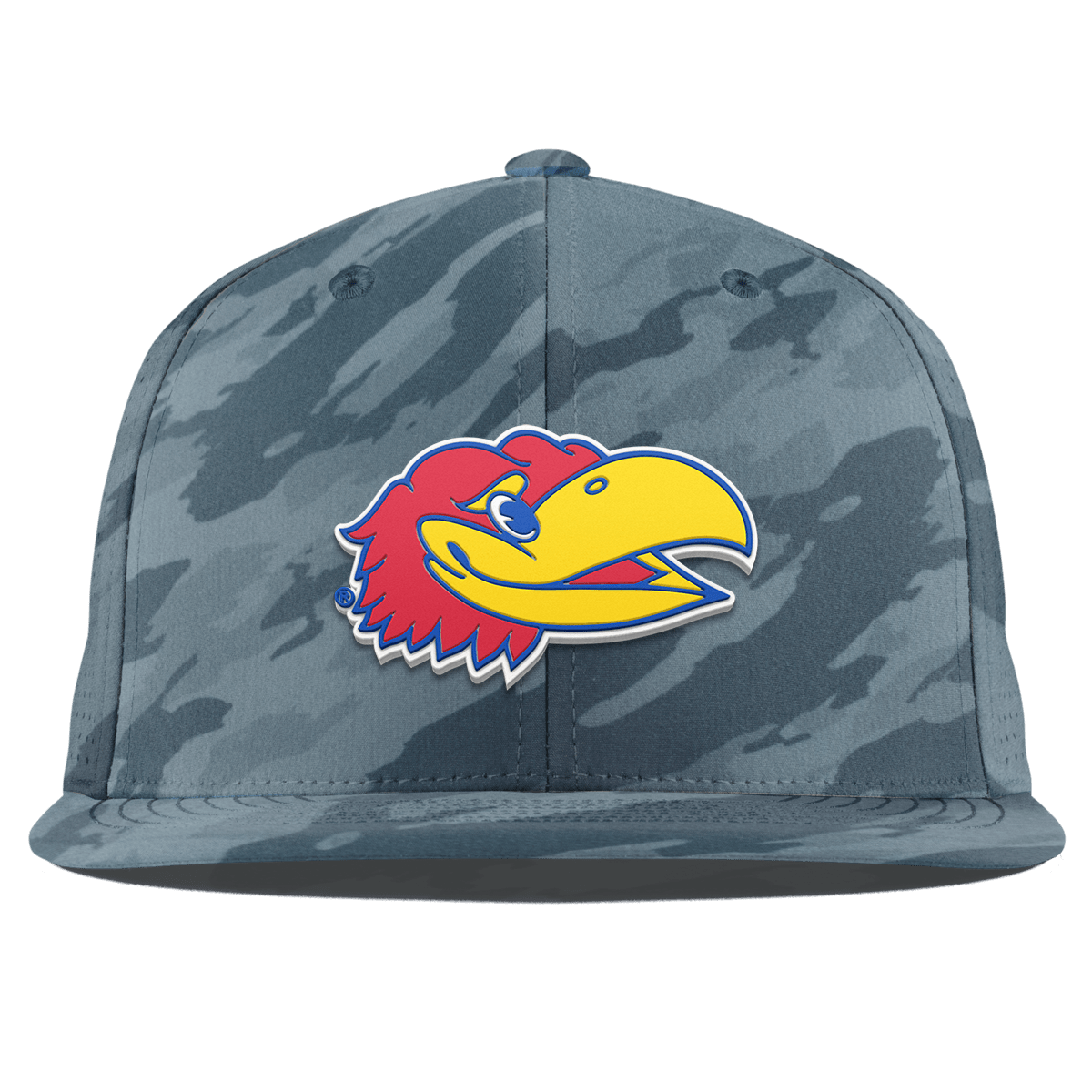 University of Kansas "KU Big Jay" Flat Elite Marine Camo