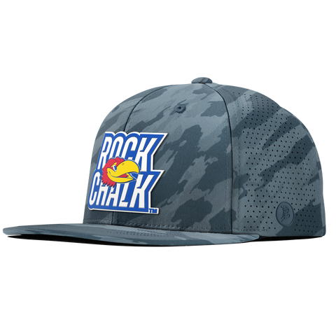 University of Kansas "Kansas Rock Chalk Block" Flat Elite Marine Camo