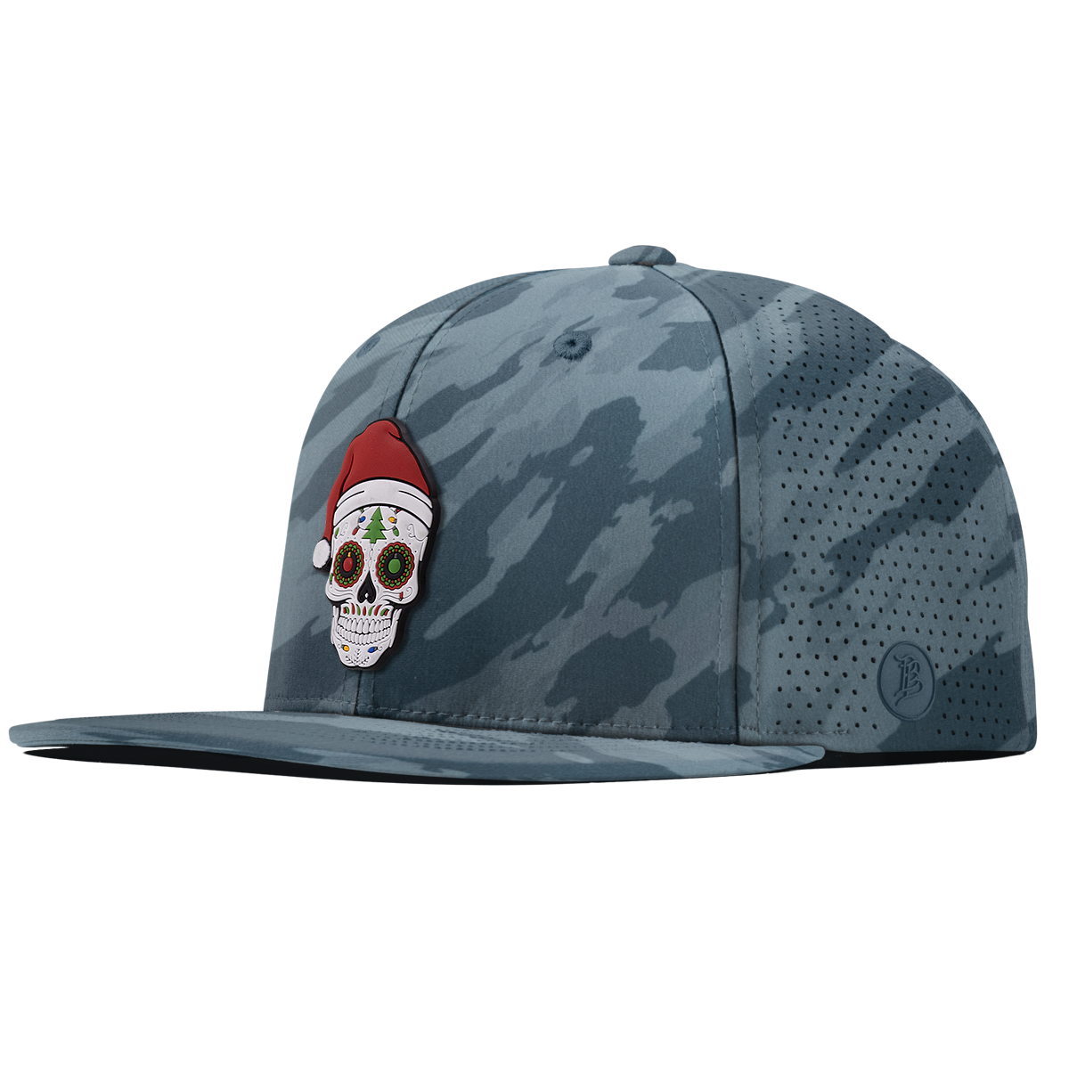 Santa Skull PVC Flat Elite Marine Camo