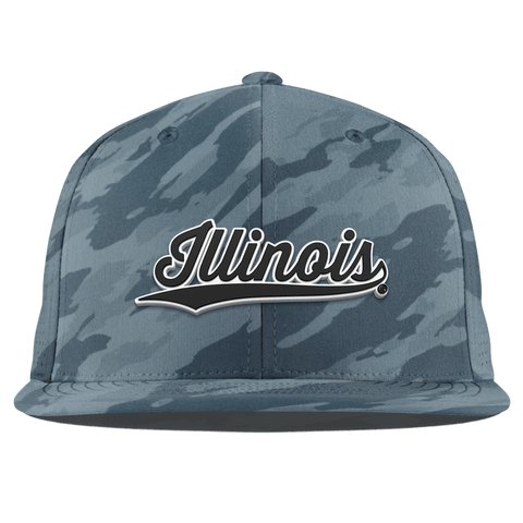 University of Illinois "Vintage Illinois Script" Flat Elite Marine Camo