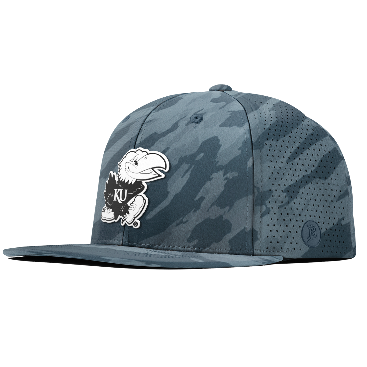 University of Kansas "Vintage Jayhawk" Flat Elite Marine Camo
