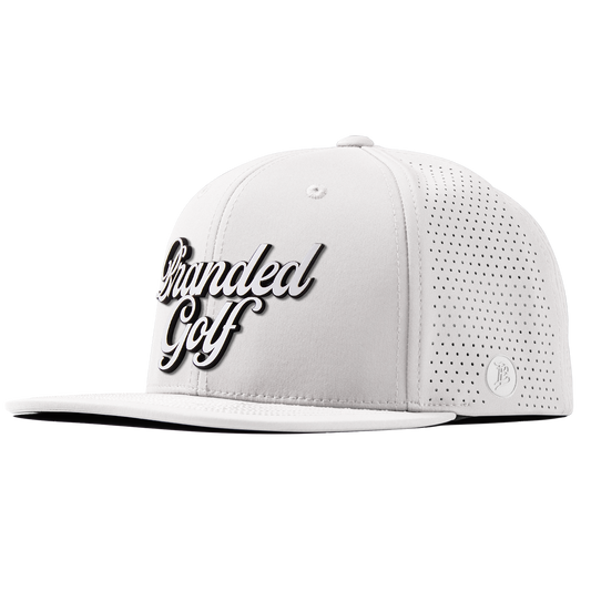 Branded Golf Script Flat Elite White