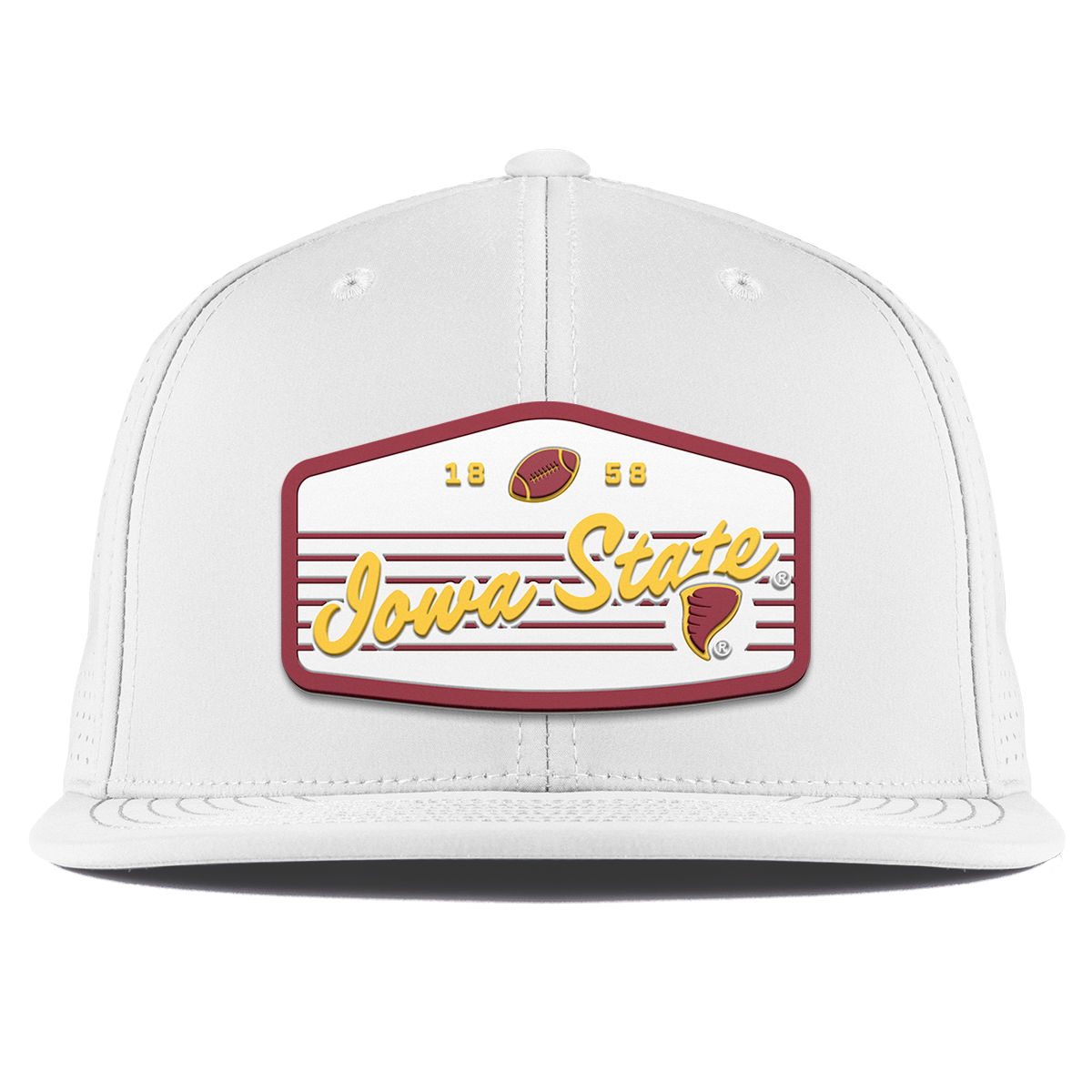 Iowa State University "Cyclones Football" Flat Elite White