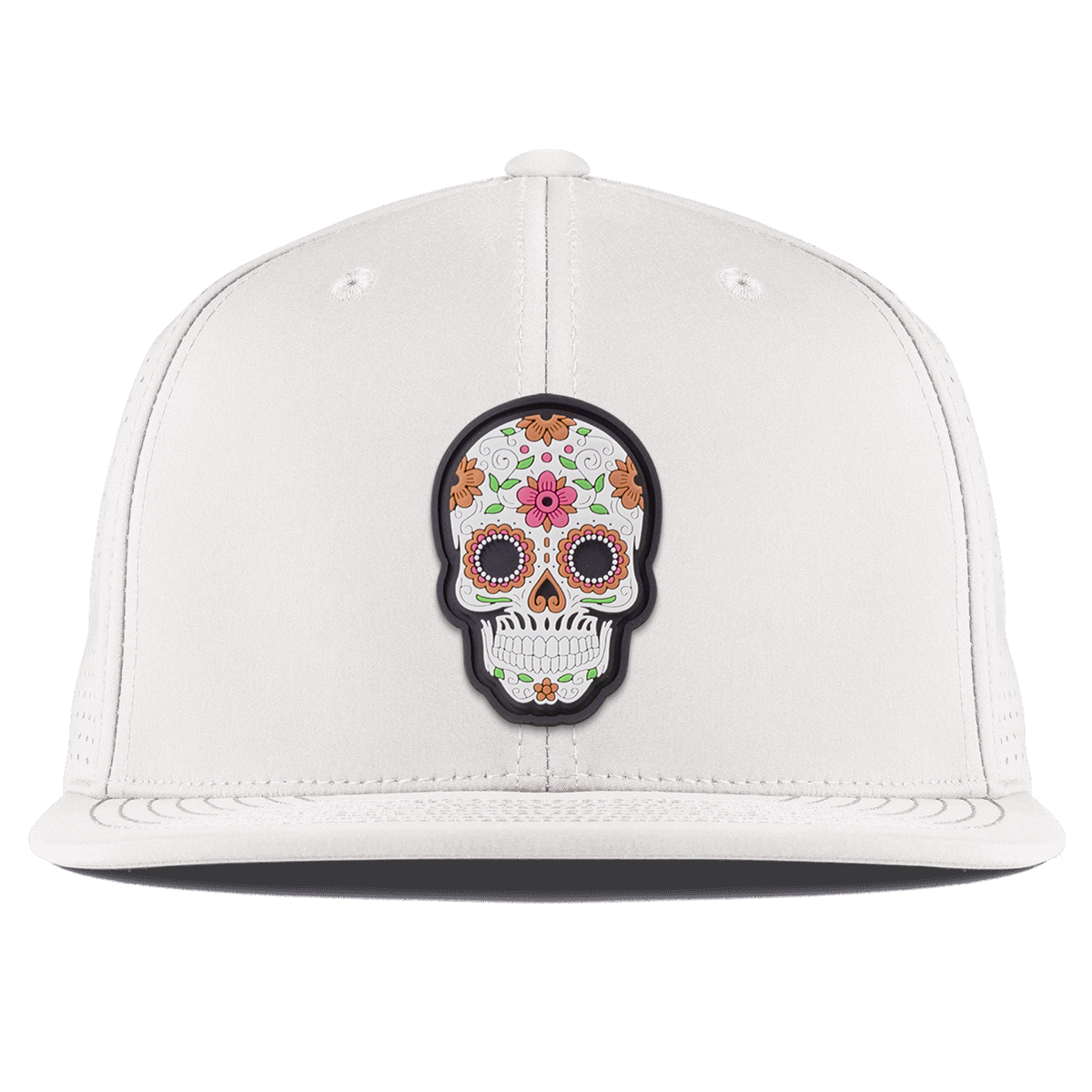 Flower Skull PVC Flat Elite White