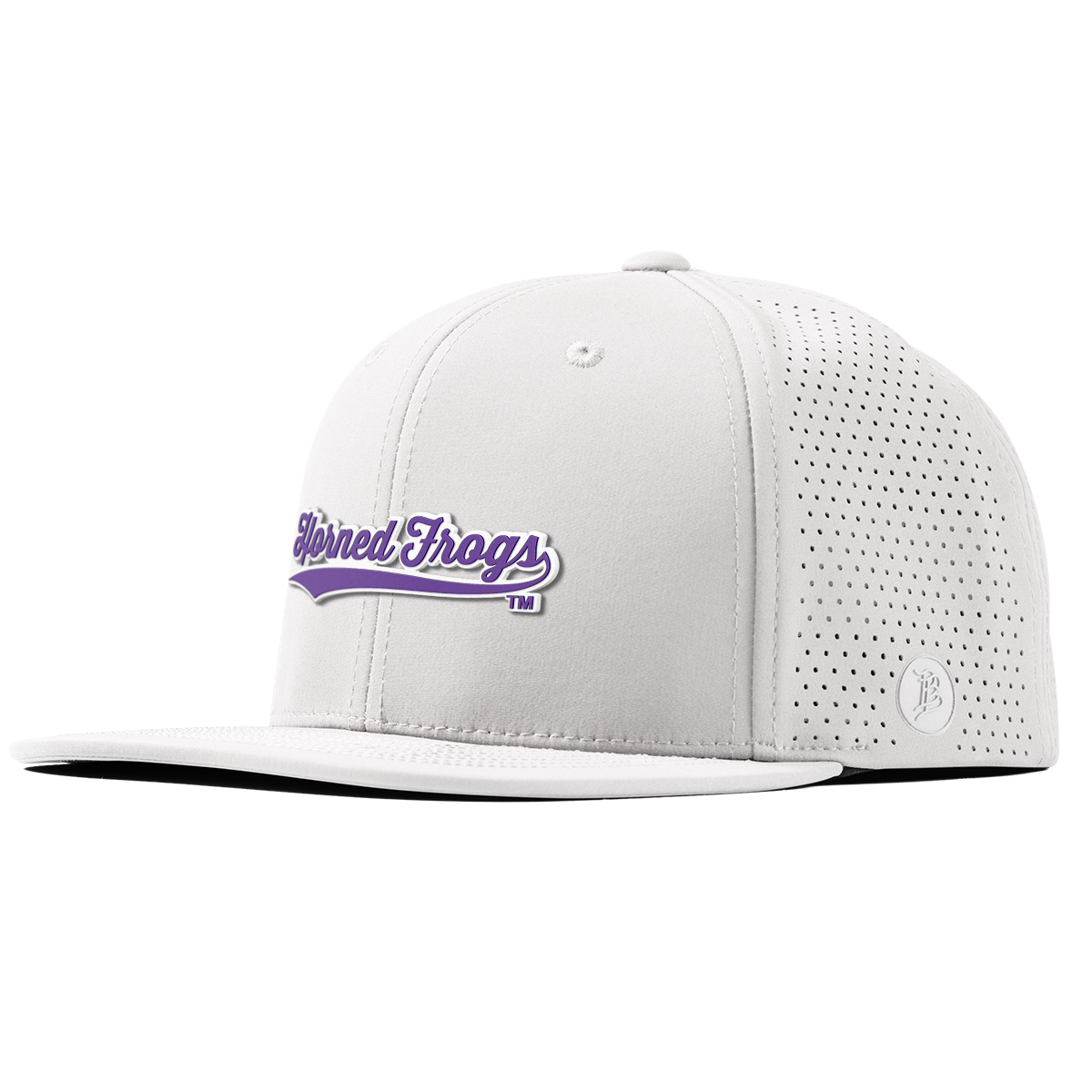 Texas Christian University "TCU Horned Frogs Scripts" Flat Elite White