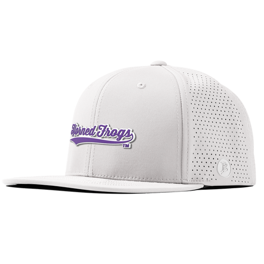 Texas Christian University "TCU Horned Frogs Scripts" Flat Elite White