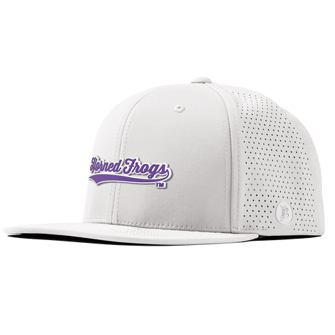 Texas Christian University "TCU Horned Frogs Scripts" Flat Elite White