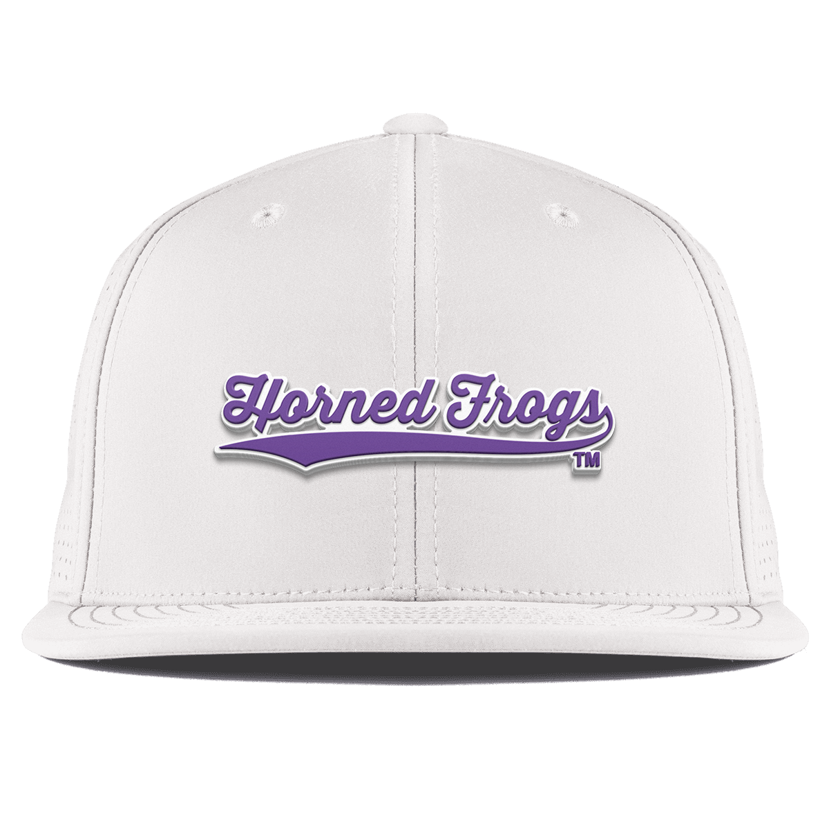 Texas Christian University "TCU Horned Frogs Scripts" Flat Elite White