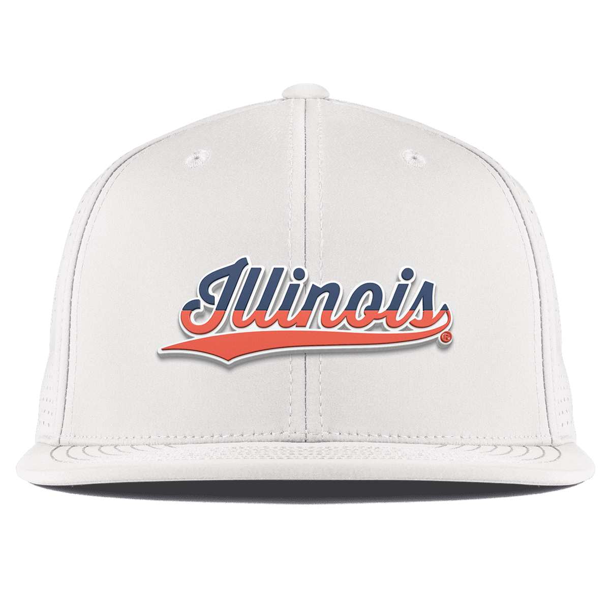 University of Illinois "Illinois Script" Flat Elite White