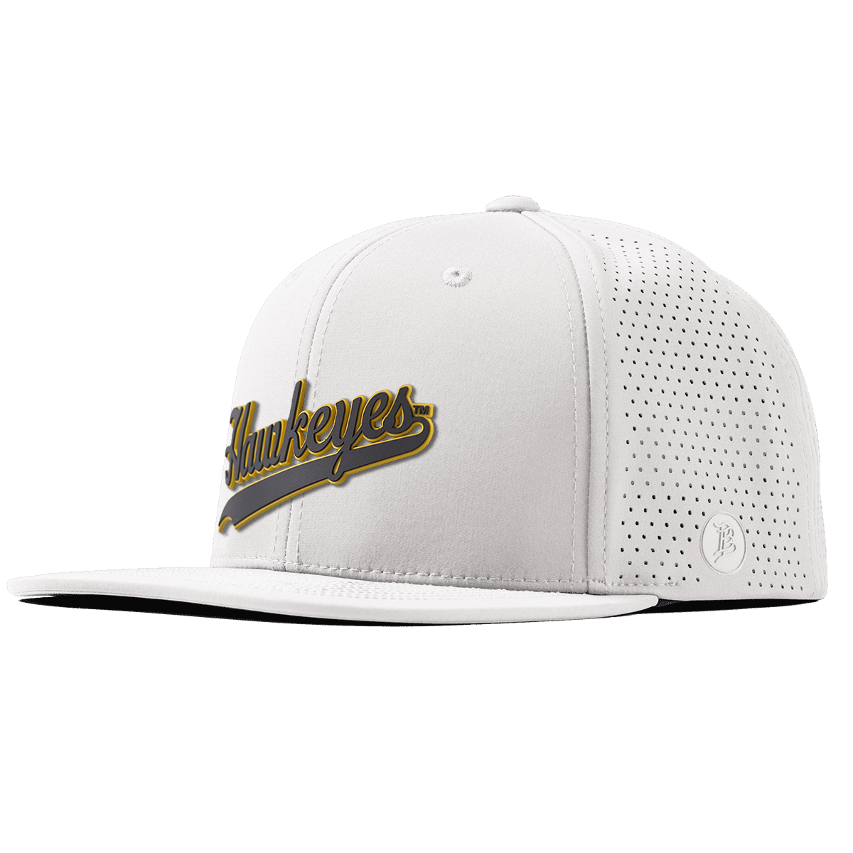 University of Iowa "Iowa Hawkeyes Script" Flat Elite White
