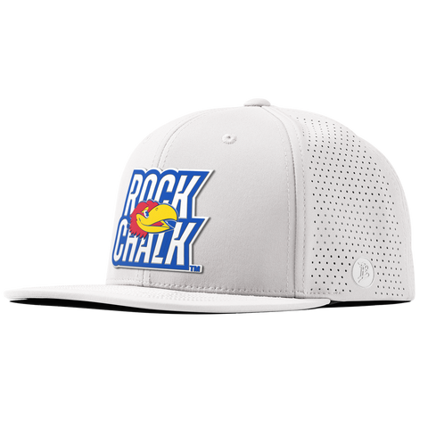 University of Kansas "Kansas Rock Chalk Block" Flat Elite White