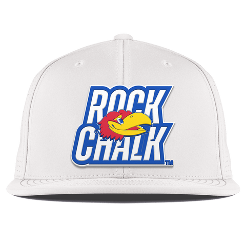 University of Kansas "Kansas Rock Chalk Block" Flat Elite White