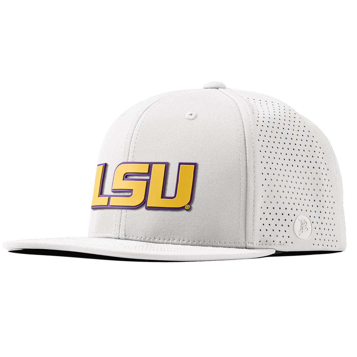 Louisiana State University "LSU Gold Block " Flat Elite White