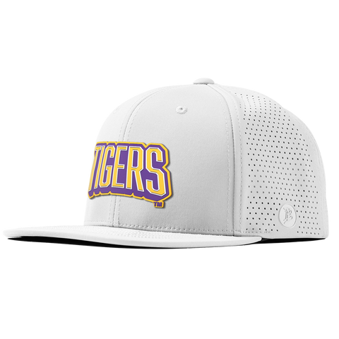 Louisiana State University "LSU Tigers Block" Flat Elite White