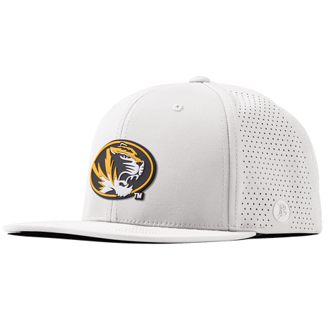 University of Missouri "Missouri Tigers Badge" Flat Elite White