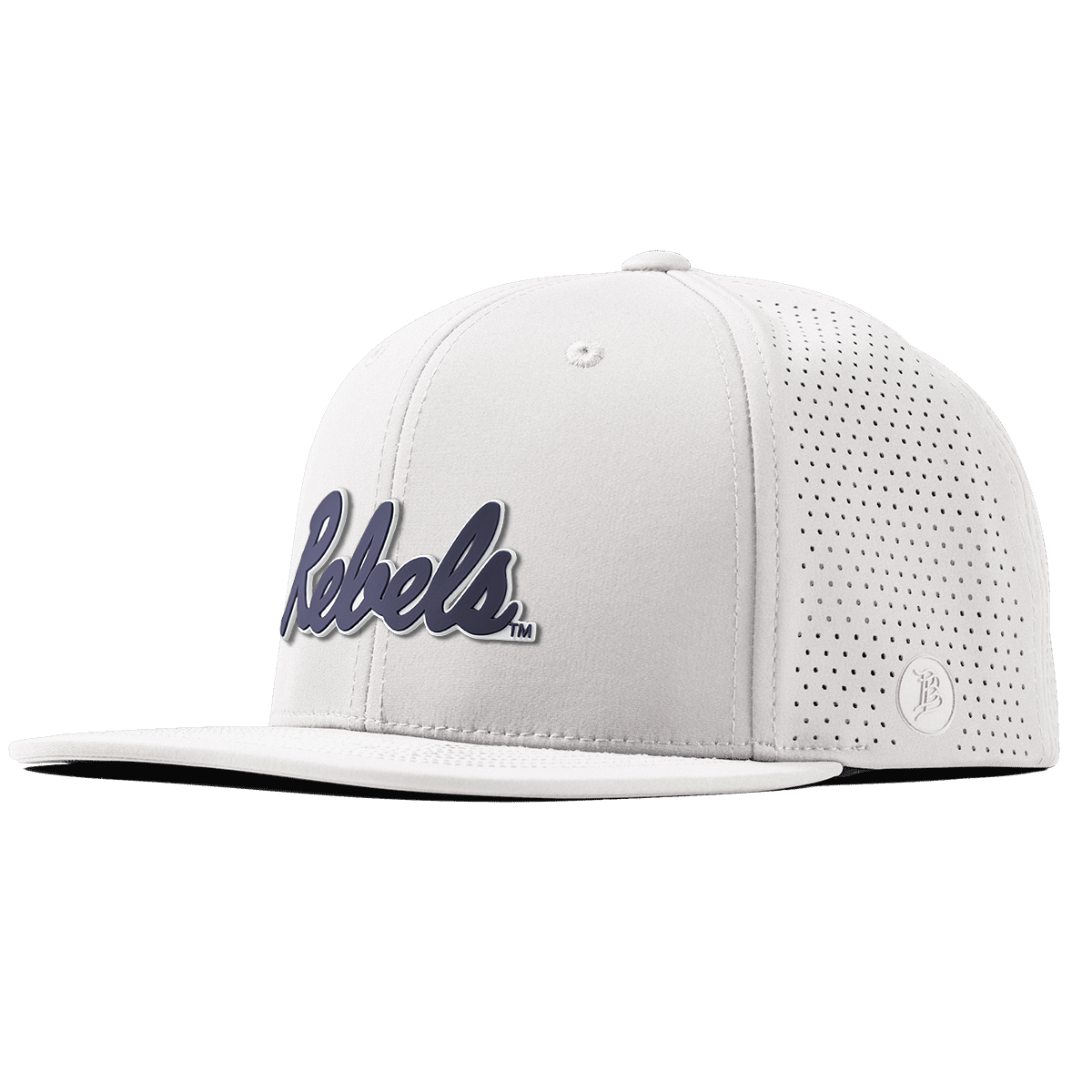 University of Mississippi "Ole Miss Navy Rebels" Flat Elite White