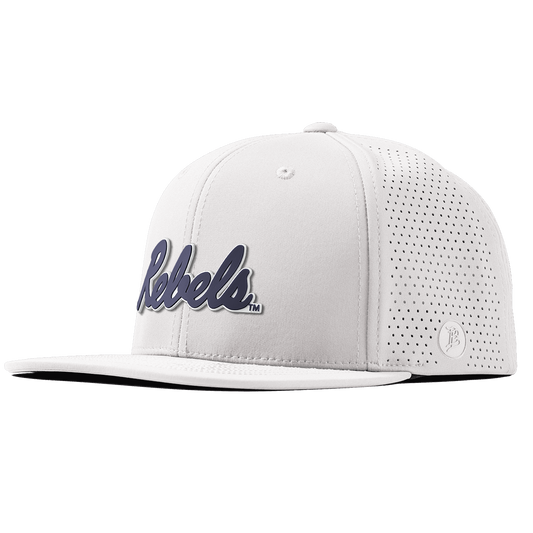 University of Mississippi "Ole Miss Navy Rebels" Flat Elite White